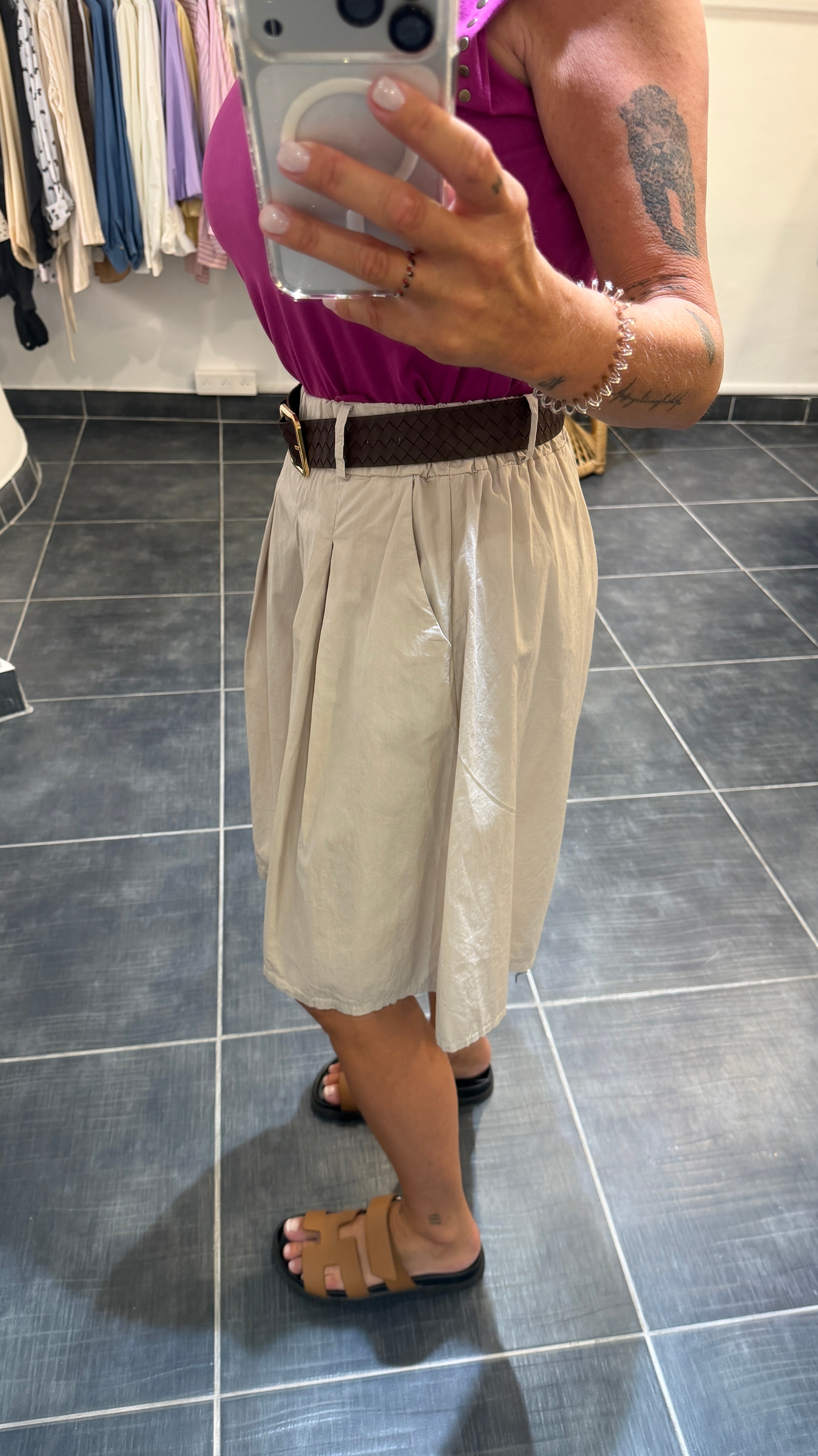 Bermudas ample et léger MAËL beige