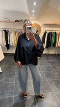 Chemise ample et fluide ISA Noir
