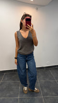 Top maille lurex SAMY Chocolat