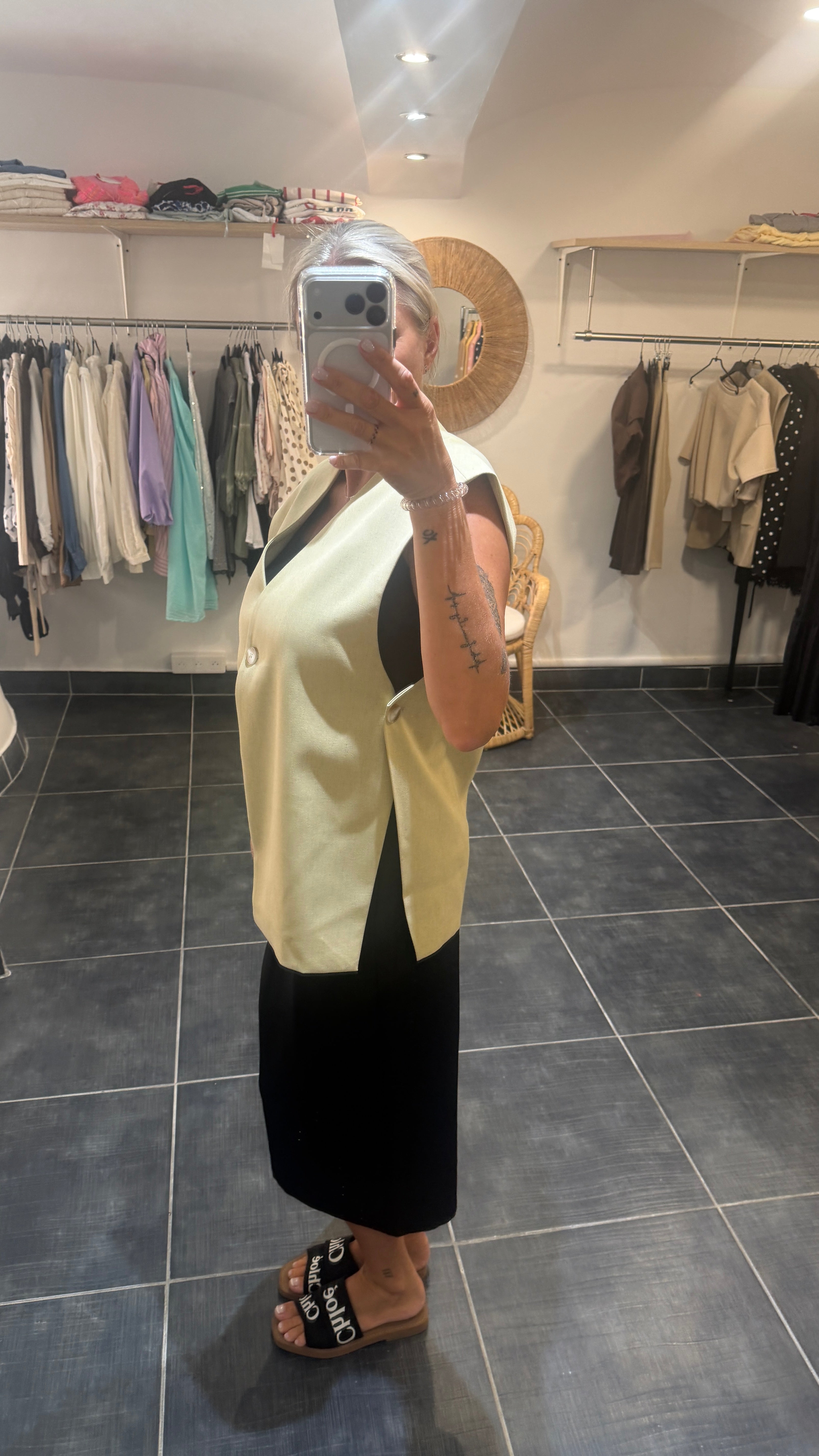 Gilet Tailleur sans manches CÉSAR Beige