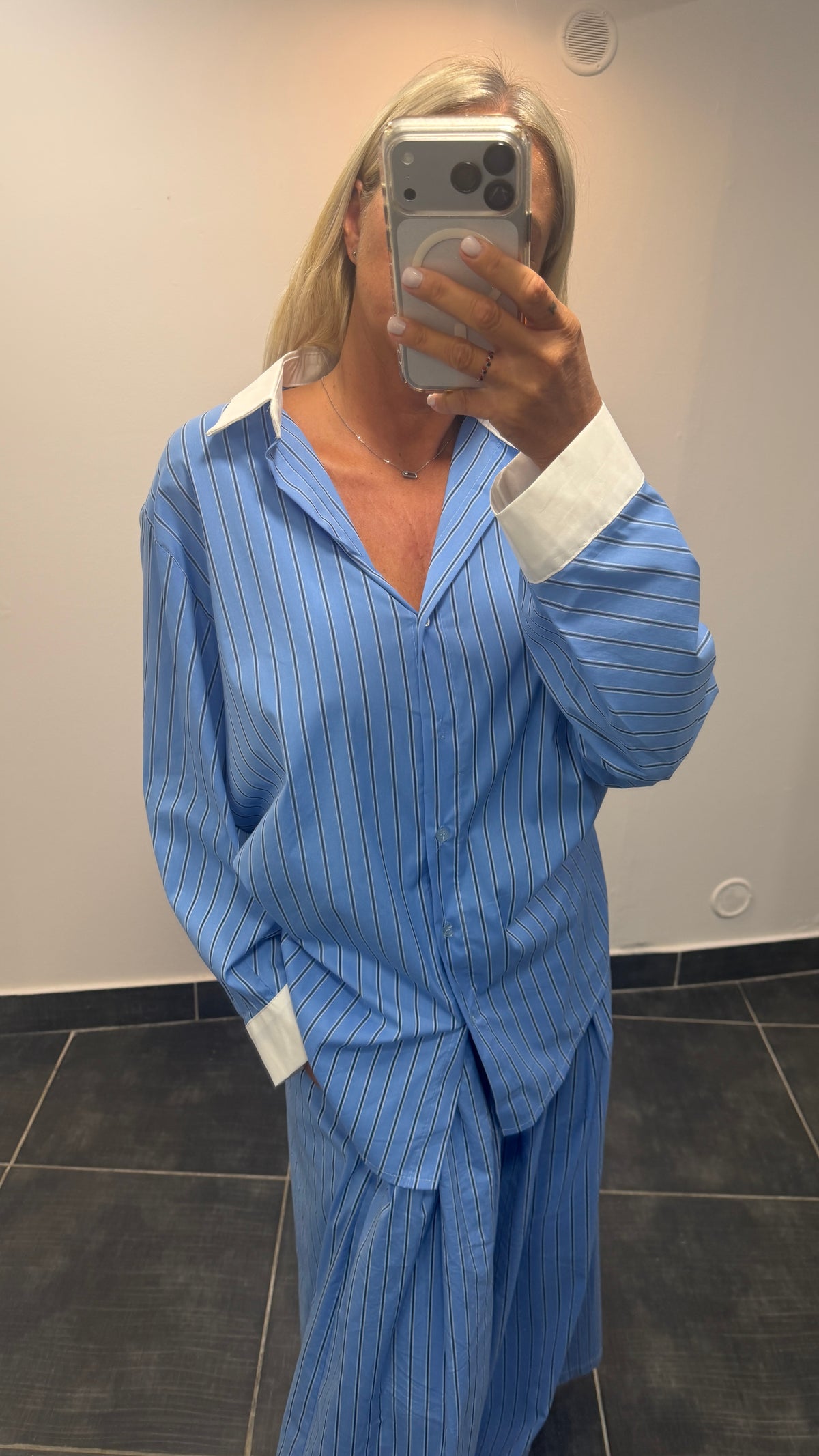 Chemise ample rayée CELESTE Bleu Ciel