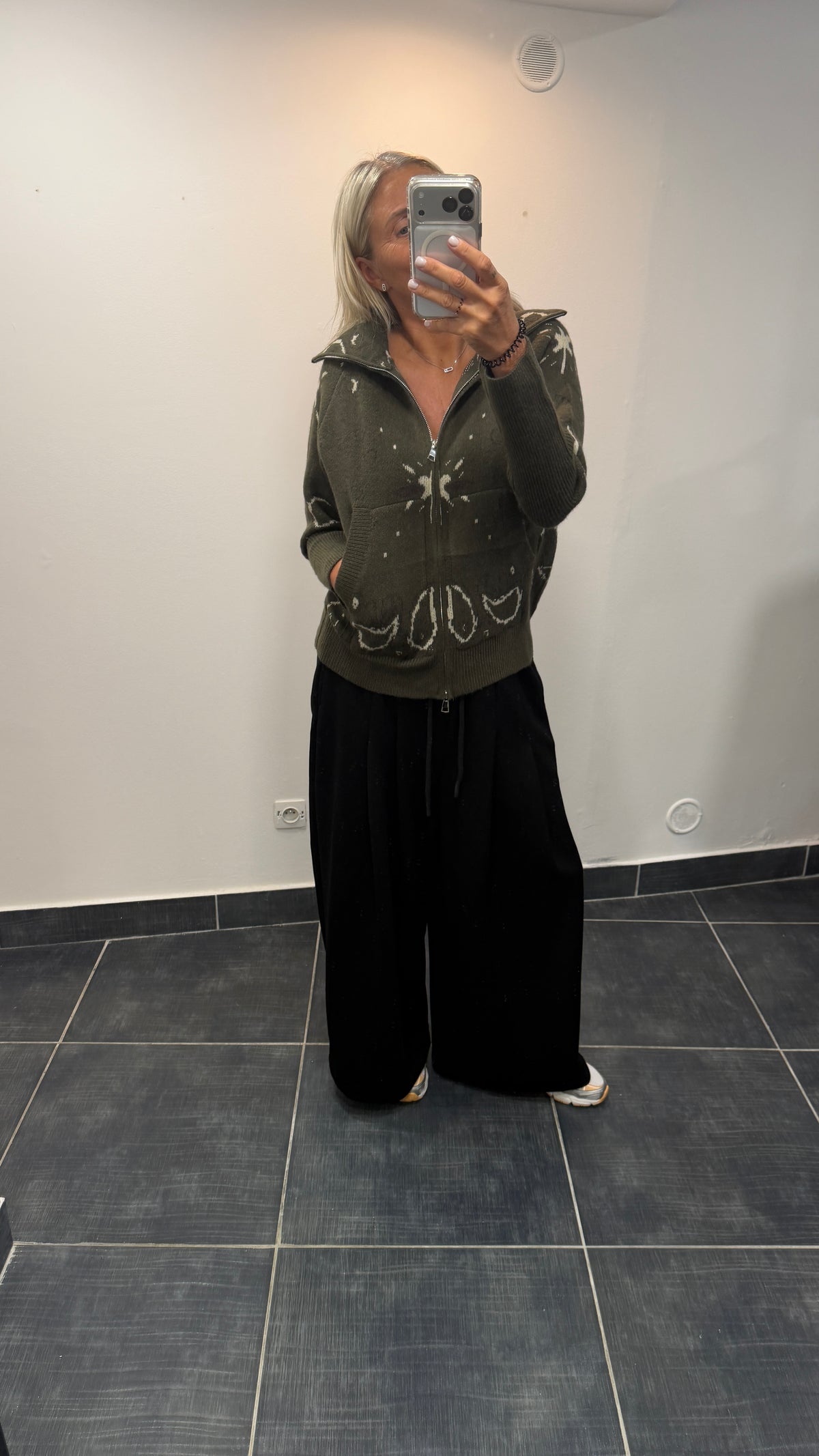 Gilet zippé imprimé Bandana DANA Kaki