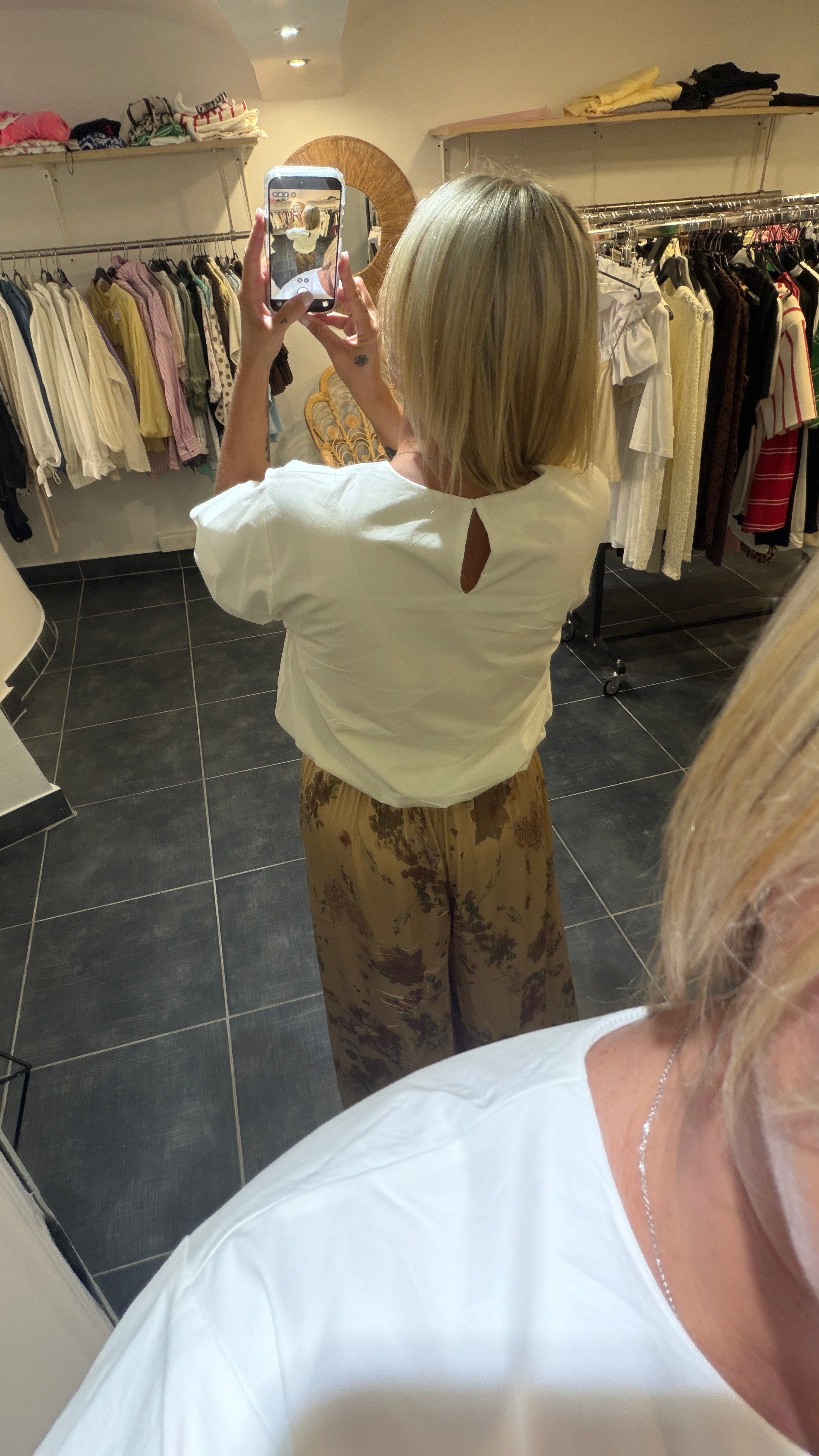 Blouse MC élastiquée BONNIE Blanc