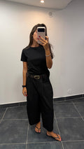 Pantalon structuré 7/8 CHUCK Noir