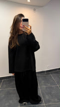 Sweat ample zip au dos ZACK Noir