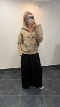 Gilet zippé imprimé Bandana DANA Beige