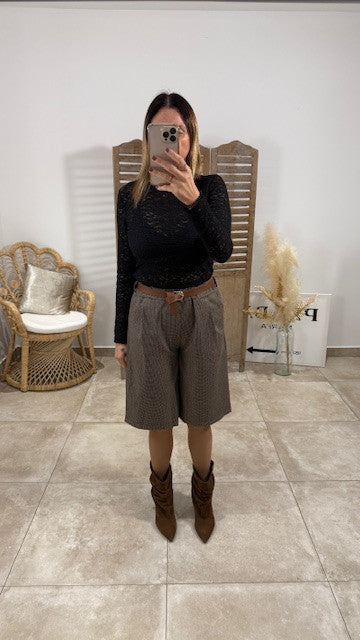 Bermudas à carreaux HUGO Chocolat