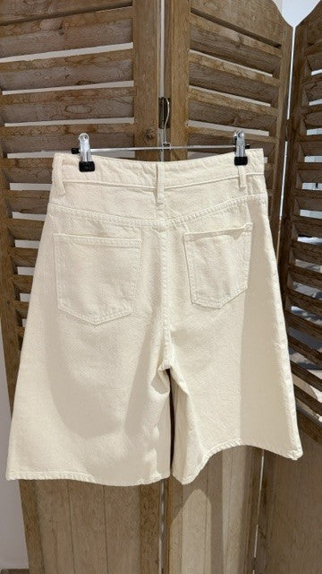 Bermudas en Jean asymétrique JORIS Crème