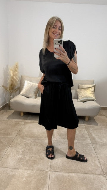 Bermudas Satiné CHERIF Noir