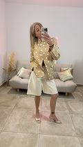Blazer Croisé à Pois ANAÏS Beige