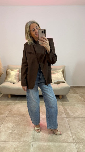Blazer croisé NOLAN Chocolat