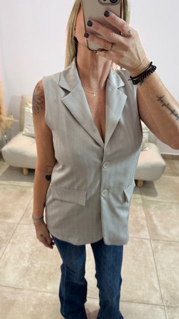 Blazer Sans manches LILO Taupe