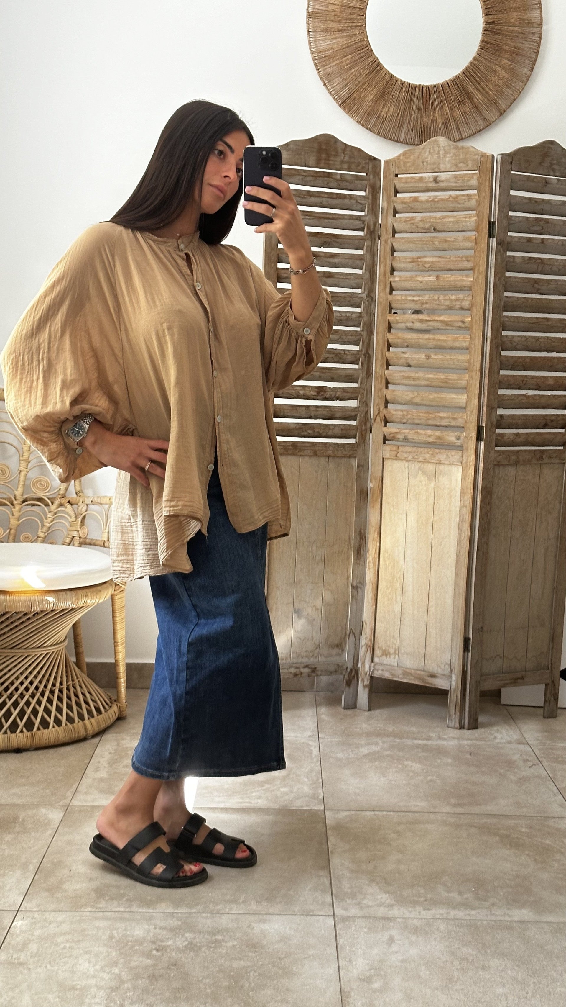 Blouse LAORA Camel
