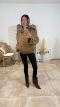Blouson en suédine SUEDE Camel
