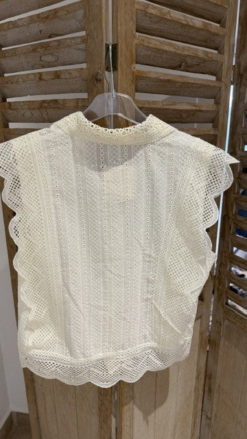 Chemise Brodée MILA Beige