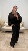 Chemise en voile CLAIRE Noir