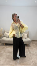 Chemise en voile CLAIRE Jaune
