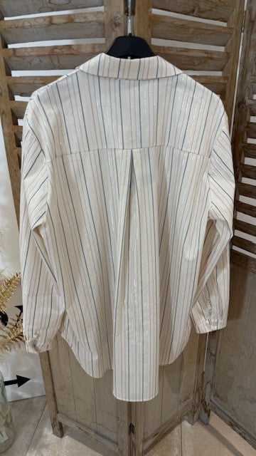 Chemise JO Rayé Ecru