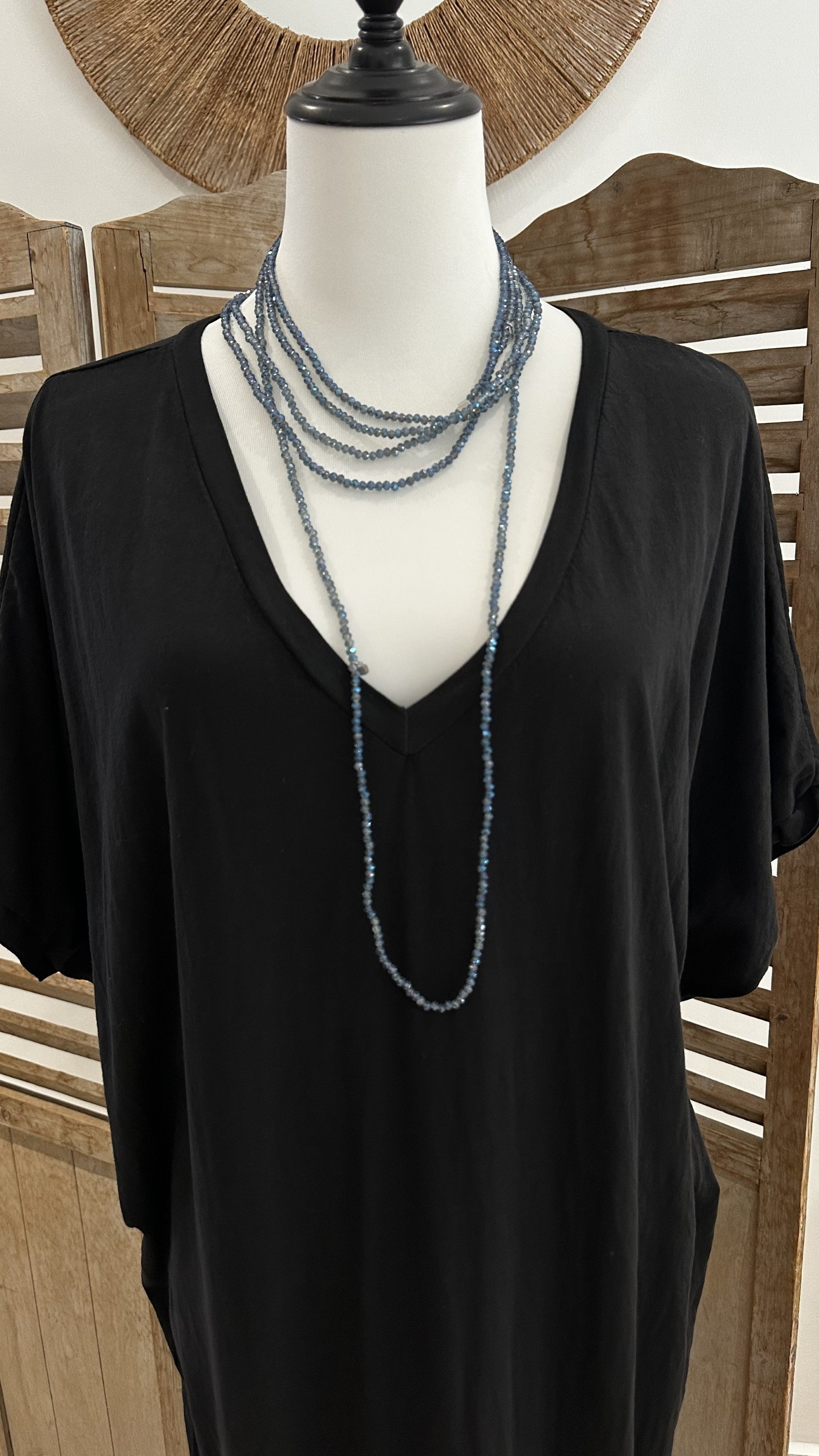 Collier Shinny Bleu Gris