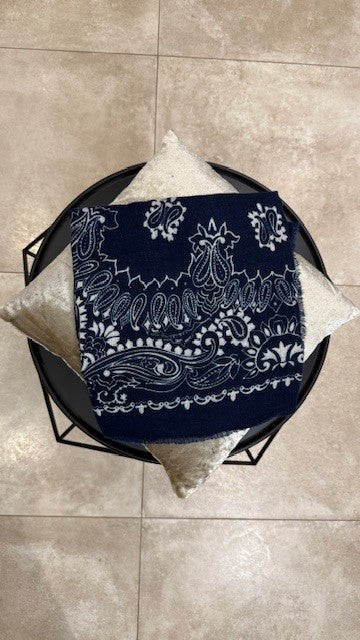 Foulard BANDY Marine 120*110 cm