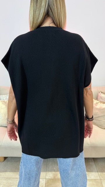 Top Boutonnée MATHIS Noir