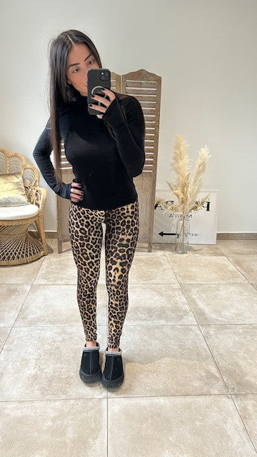 Legging ANNIE Léopard Beige