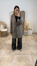 Manteau à carreaux GIL Beige