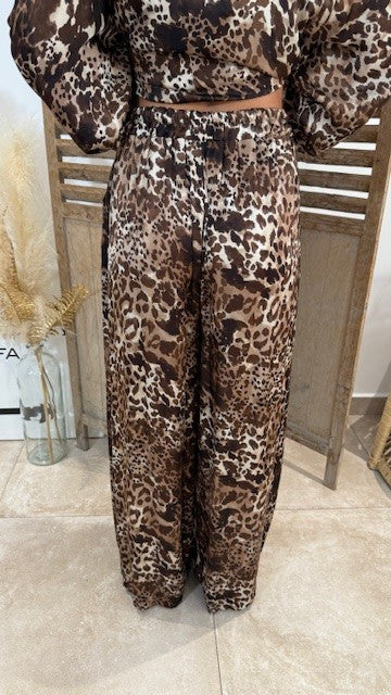 Pantalon élastiqué FRED Léopard