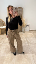 Pantalon en velours COTY Camel