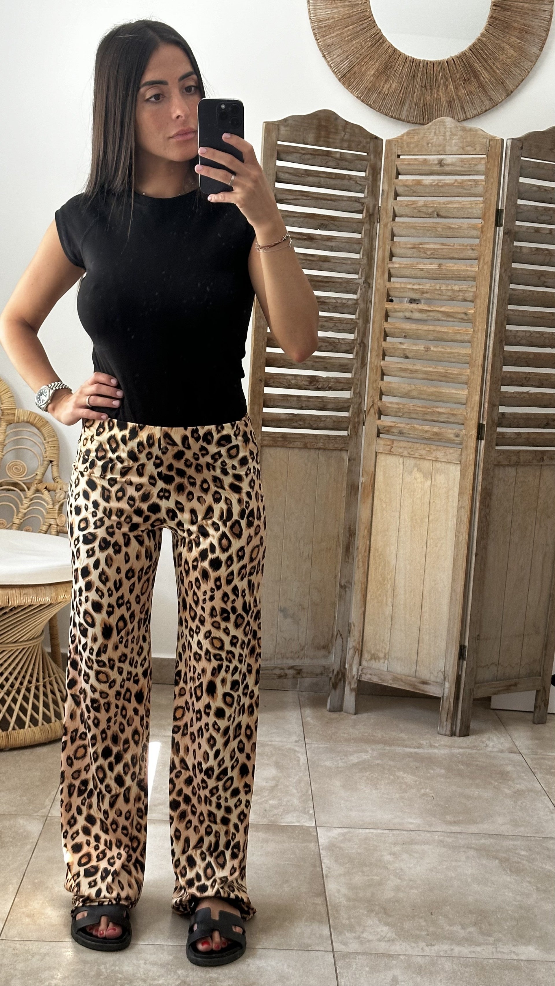 Pantalon GUAX Léopard clair