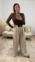 Pantalon large Palazzo LOUIS Beige