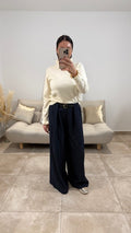 Pantalon large Palazzo LOUIS Marine