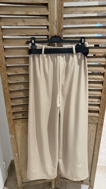 Pantalon large Palazzo LOUIS Beige