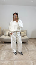 Pantalon large SACHA Blanc