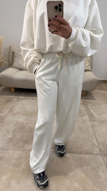 Pantalon large SACHA Blanc