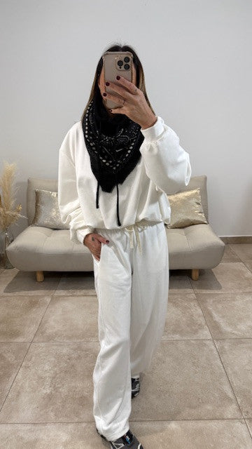 Pantalon large SACHA Blanc