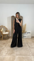 Gilet rayé DOMI Noir