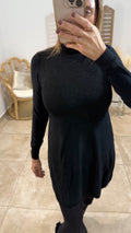 Robe Pull courte lurex AYA Noir