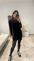 Robe brillante SAYA Noir