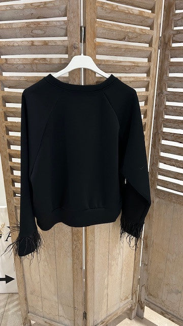 Sweat à Plumes POLLY Noir