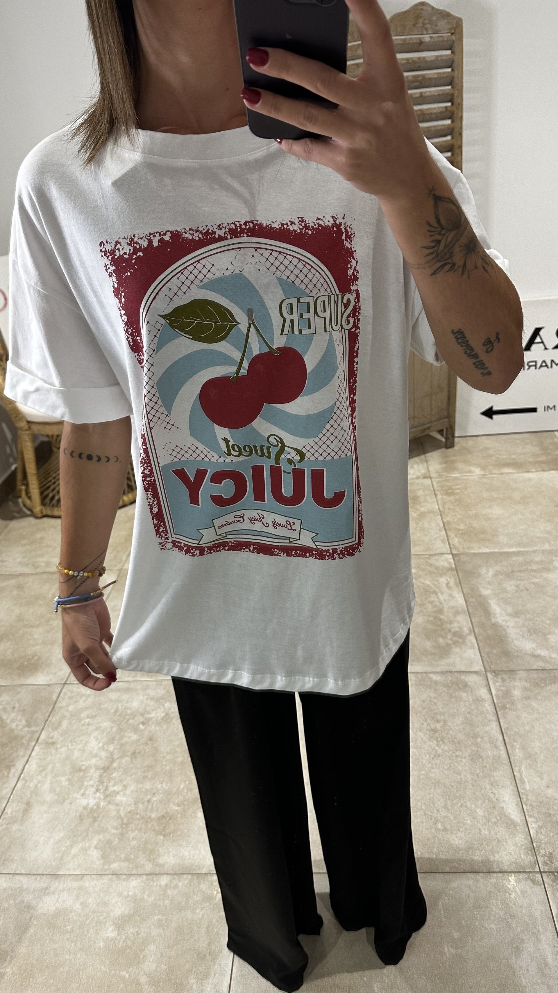 T-shirt CHERRY Blanc