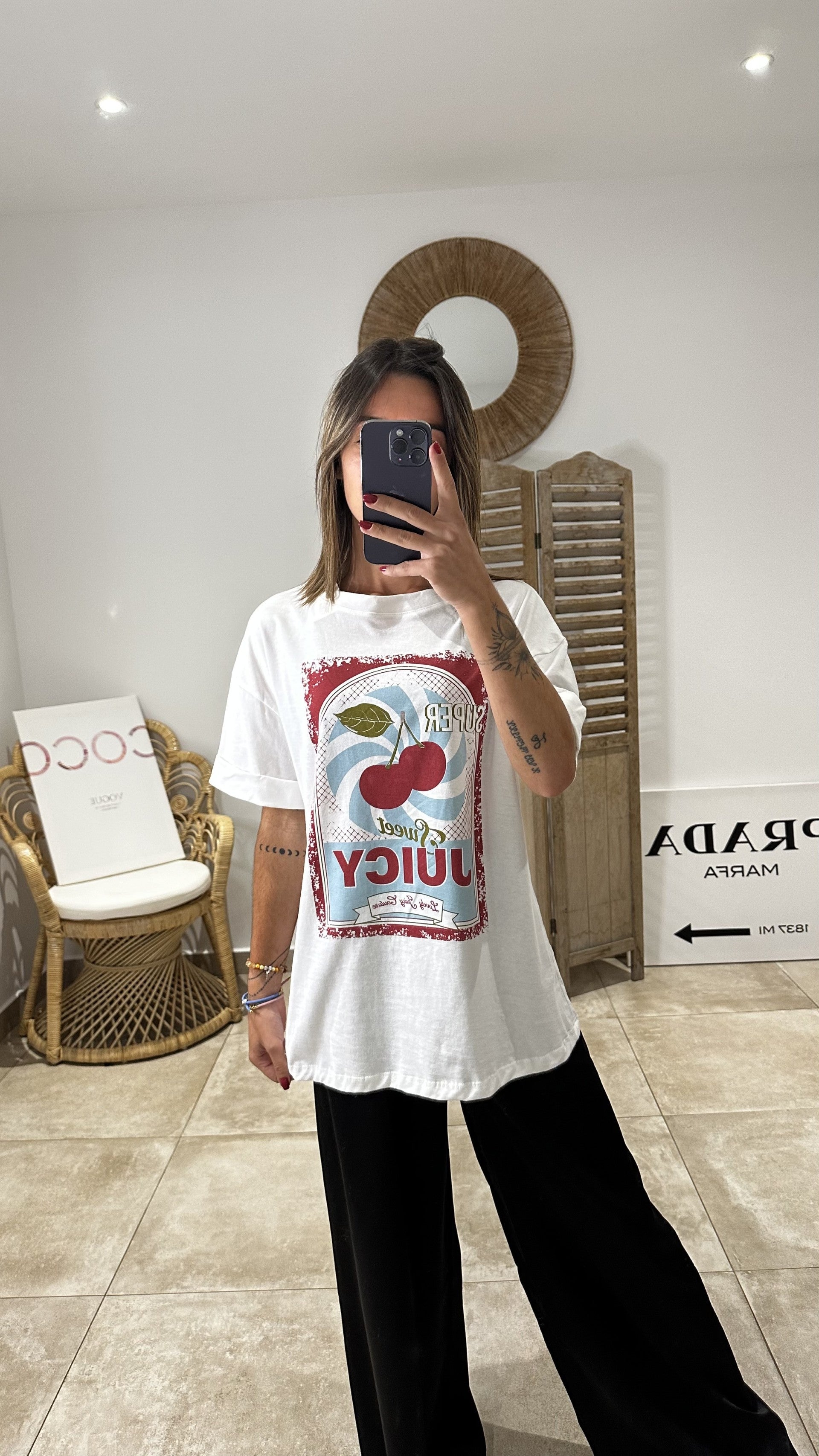 T-shirt CHERRY Blanc