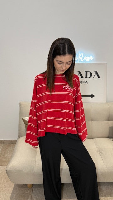 Tee-Shirt ML CASSANDRA Rouge