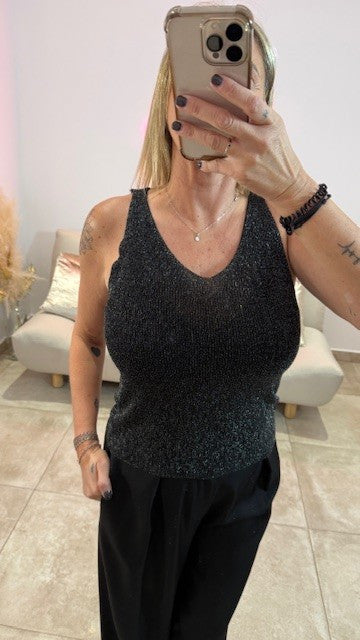 Top Brillant SAM Noir