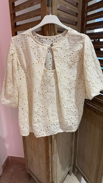 Top Broderies anglaises LONDON Ecru