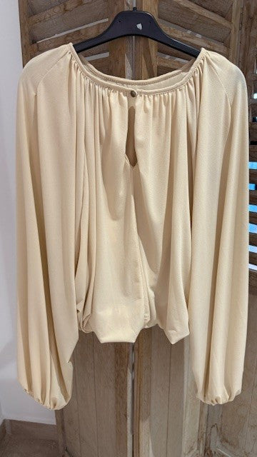 Top Court Plissé ELIO Beige