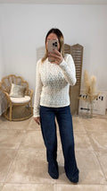 Top en Dentelle MACHA Ecru