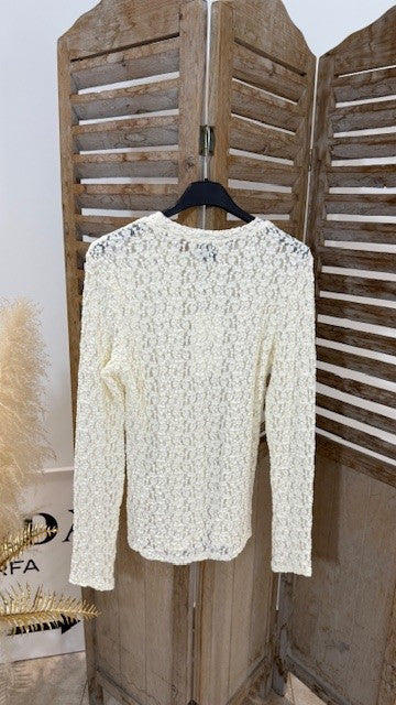 Top en Dentelle MACHA Ecru