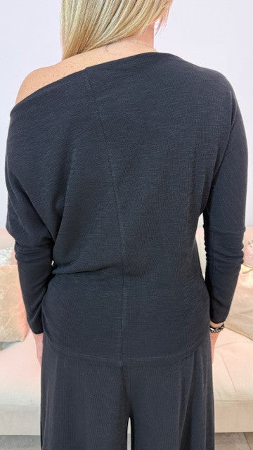 Top Fluide ALLAN Noir