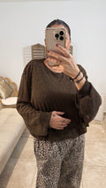 Top lurex BROWN Chocolat